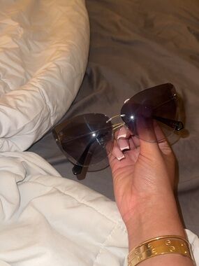 Louis Vuitton Black Gradient Rimless Cat-Eye Sunglasses